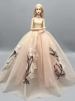 1/6 BJD Кукольное платье для куклы Барби Одежда Свадебные платья с абрикосовым цветком Наряды принцессы Платье Vestido 11,5 