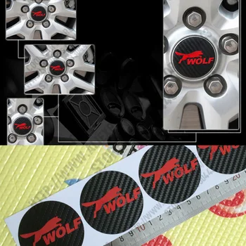 10 Комплектов 3D виниловых наклеек на ступицу колеса из углеродного волокна с ЛОГОТИПОМ WOLF, автомобильные наклейки для стайлинга автомобилей Ford Focus