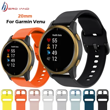 20 мм Для Garmin Venu Forerunner 245 645 Смарт-Ремешок Для Часов Мягкий Силиконовый Сменный Ремешок Для Samsung Galaxy Watch Active 2-42 мм