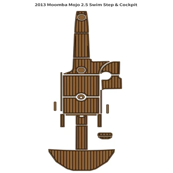 2013 Moomba Mojo 2,5 Ступенька для плавания Коврик для кокпита Лодка EVA пена Тиковый настил для палубы