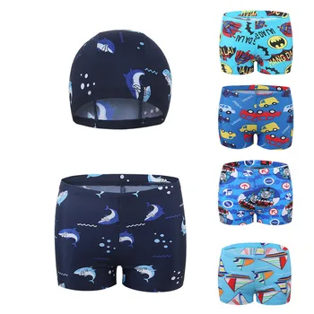 2022 Детские плавки, Новая шапочка для плавания с акулой, Костюм-двойка, Мультяшные плавательные штаны, Прямая продажа с фабрики Оптом