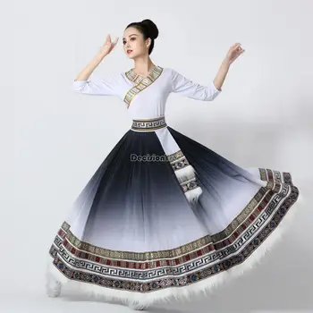 2023 монгольский танцевальный костюм женский китайский этнический стиль женский костюм монгольский костюм для взрослых танцевальный костюм платье