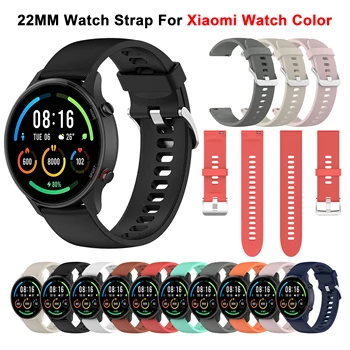 22 мм Официальный ремешок для Xiaomi Mi Watch Color Sport Edition Smart Watch Band Силиконовый браслет для Mi Watch Color 2 Watch correa