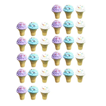 30 шт., имитирующие Мороженое, Мини-Ландшафтные украшения, Пищевой Пластиковый Рожок для мороженого, Игрушечный домик, Принадлежности для детей