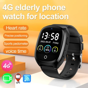 4G GPS Смарт-часы для пожилых людей SOS Видеозвонок GPS Wifi LBS Позиционирование Частота сердечных сокращений Кровяное давление Температура тела Smartwatch D300