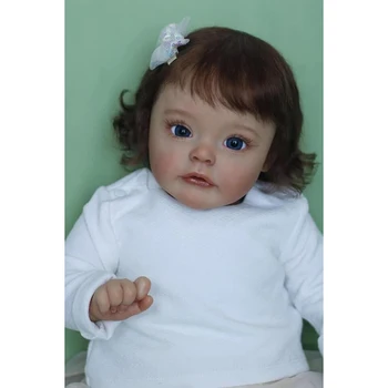 60 см, ручная роспись, 3D кожа, кукла-Реборн Реального размера, кукла-Реборн Сью-Сью Тон, ручные каштановые волосы Высшего качества