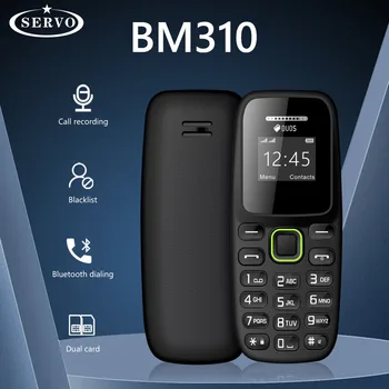 BM310 Супер Мини Сотовый телефон GSM с двумя SIM-картами, Легкий будильник, Черный Список, Портативный Bluetooth-наушник, Кнопочный мобильный телефон