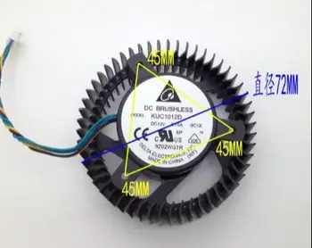 Delta KUC1012D 12V 0.75A HD4770 4-проводной вентилятор видеокарты turbine fan