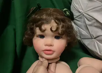 FBBD 26-дюймовая кукла-Реборн Пиппа 3D кожа С волосами ручной работы, реальные фотографии С одним дополнительным тканевым телом, куклы 