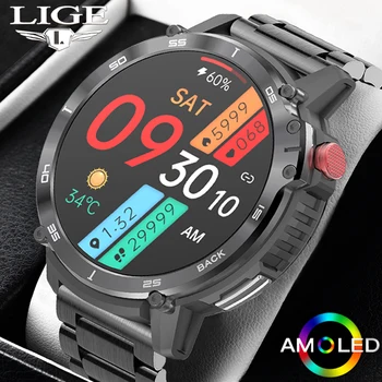 LIGE 2023 Новые Умные часы для мужчин 4 ГБ памяти Спортивные Фитнес IP68 Водонепроницаемые Часы Bluetooth Call Smartwatch Man Montre Homme