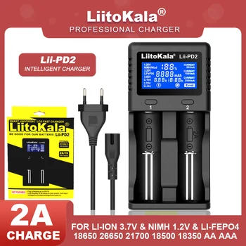 Liitokala Lii-PD2 Lii-PD4 Lii-S2 Lii-S4 Lii-S6 ЖК-дисплей 3,2 В 3,7 В 3,8 В 1,2 В 18650 18350 26650 20700 Литиевая Батарея LiFePO4 Зарядное устройство