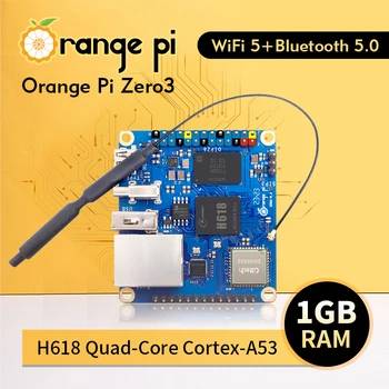 Orange Pi Zero 3-1 ГБ оперативной памяти Allwinner H618 WiFi Bluetooth Гигабитный Мини-ПК Zero3 Плата Разработки с Открытым исходным кодом Одноплатный Компьютер