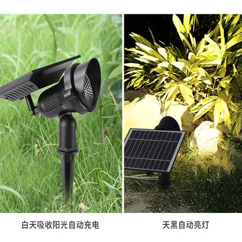 Projecteur Solaire Extérieur Enfichable à LED Villa Jardin forêt Paysage Pelouse Lumière D'inondation Lumière D'herbe Colorée