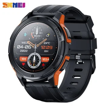 SKMEI 1,43-дюймовые AMOLED 410 мАч смарт-часы с Bluetooth-вызовом, шагомер, фитнес-трекер, I ATM, водонепроницаемые смарт-часы для Android ios