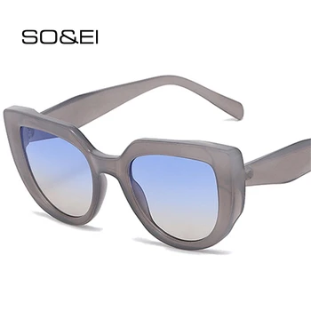 SO & EI Модные двухцветные женские солнцезащитные очки 