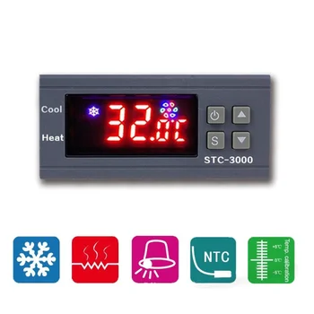 STC-3000 Высокоточный 12 В 24 В 220 В Цифровой Термостат Регулятор Температуры, Датчик термометра, Гигрометр для измерения
