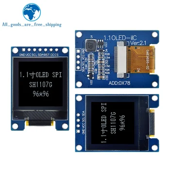 TZT 1,1-Дюймовый OLED-дисплей 96 × 96 ЖК-модуль Интерфейс SPI SH1107 4PIN/7PIN ЖК-дисплей 1,1 