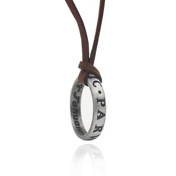 Uncharted 4 Винтажная группа Натана Дрейка Косплей кольцо кожаный код кулон ожерелье