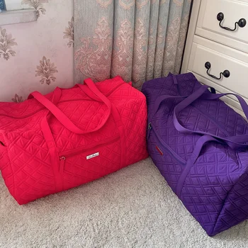 VB однотонная новая хлопковая сумка с зажимом для переноски большой емкости, складная сумка для багажа, сумка для хранения в дальних путешествиях