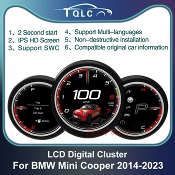 Автомобильный ЖК-цифровой Кластер Для BMW Mini Cooper 2014-2023 Автомобильный Радиоприемник Приборная Панель с Кристаллами Виртуальная Кабина Спидометр Прибор