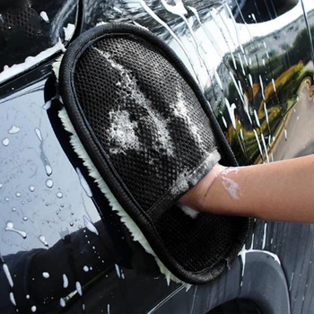 Автостайлинг Шерстяные Мягкие Перчатки для мытья автомобилей Щетка Для Чистки Стиральных машин Средства по уходу 15x23 см