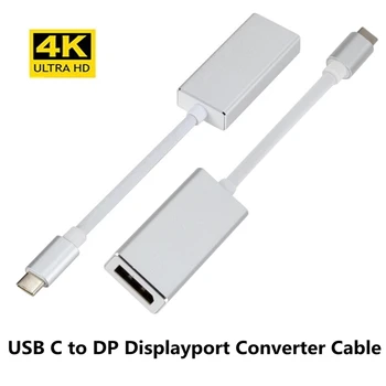 Адаптер USB C к Displayport 4K Type-C Thunderbolt3/4 к разъему DP Кабель-конвертер для Ноутбуков Macbook Surface Pro для мониторинга