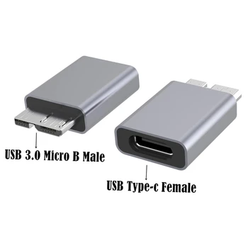 Адаптер USB C к Micro B для ПК, ноутбука, планшета, жесткого диска SSD Type-c, разъема USB3.0 Micro B, адаптера для передачи данных и зарядки