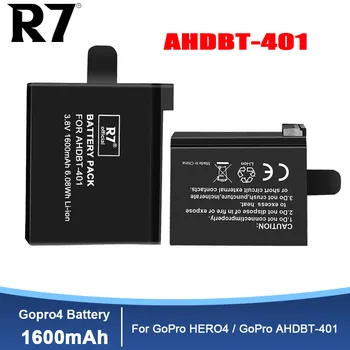 Аккумулятор для камеры R7 AHDBT-401 для Gopro Hero 4 Аккумулятор AHDBT 401 1600 мАч Аксессуары для экшн-камеры