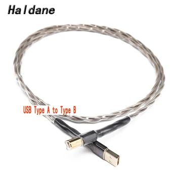 Аудиокабель Haldane TOP-HIFI Odin Interconnect USB A-B с позолоченным покрытием, цифровой аудиокабель USB типа A-Type B.