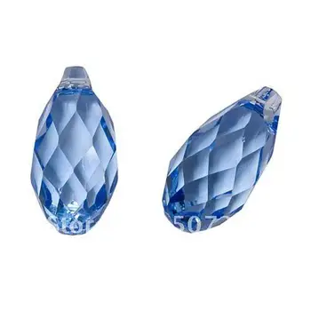 Бесплатная доставка! Оптовая продажа AAA высшего качества 6x11 мм кристалл 6010 бриолет/подвеска в виде капли слезы, бусины светло-голубого цвета 100 шт./лот