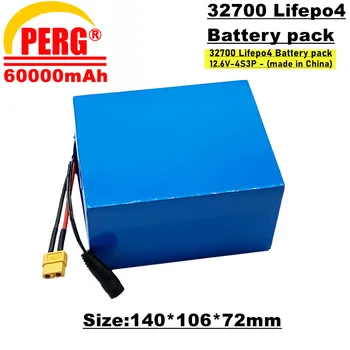 Блок элементов LiFePO4 32700, 4s3p, 12,6 В, 60 ач, встроенный в BMS, подходит для электрических велосипедных батарей, ИБП, солнечных батарей и т.д.