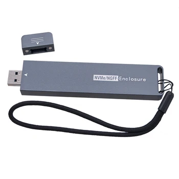 Двойной протокол M.2 SATA NVME USB Адаптер Чехол SSD M2 NGFF Корпус NVME к USB 3,1 10 Гбит/с Коробка Поддержка M/B + M Ключ M.2 SSD RTL9210B