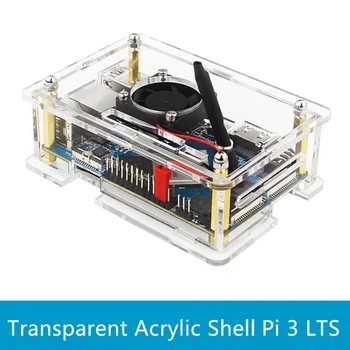 Для Orange Pi 3 LTS Чехол Прозрачный Акриловый Корпус Защитный Кожух для Orange Pi 3 LTS Без вентилятора