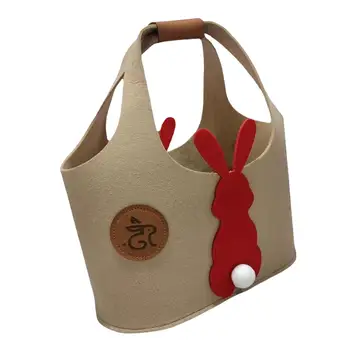 Дорожная сумка из фетра с кроликом, Универсальная сумка, Стильная косметичка, хозяйственная сумка для повседневной вечеринки, подарок на День рождения