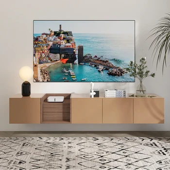 Инновационная Деревянная Подставка для телевизора На стене Комнаты, Современный стол для хранения развлечений, Минималистичная Многофункциональная Мебель Moveis Para Casa