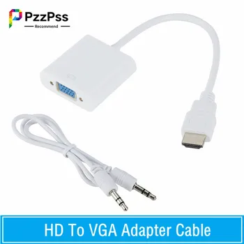 Кабель-адаптер HDMI-совместимый с VGA, штекер-конвертер Famale 1080P, разъем VGA, 3,5 AUX, кабель USB, Питание для ПК, ноутбука, проектора, телевизора