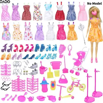 Комплект одежды и аксессуаров для кукол принцессы Барби, модная юбка, платья, обувь, вечернее свадебное платье, Рождественский подарок для девочек