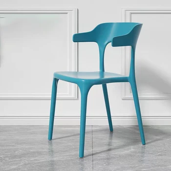 Креативный пластиковый обеденный стул, современная бытовая гостиная, Скандинавский стул со спинкой для кафе и ресторана, декоративная мебель