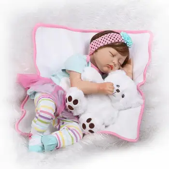 Кукла Реборн, детская игрушка, мягкая силиконовая, полностью окрашенная, новый дизайн, живая, 22 дюйма, Boneca, рождественский подарок на день рождения для детей