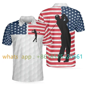 Летняя футболка для гольфа в США, мужская классическая модная повседневная футболка с коротким рукавом, пуговицы на лацканах, спортивная дышащая одежда, рубашка для гольфа Летняя футболка для гольфа в США, мужская классическая модная повседневная футболка с коротким рукавом, пуговицы на лацканах, спортивная дышащая одежда, рубашка для гольфа 2