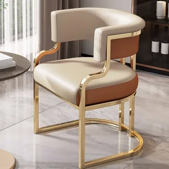 Металлический Обеденный стул Для гостиной, Минималистичные Современные Удобные Стулья, Дизайнерская мебель для дома Silla Comedor
