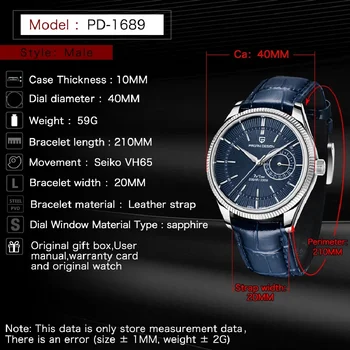Мужские Кварцевые наручные часы PAGANI DESIGN, роскошные часы для дайверов из сапфирового стекла, Водонепроницаемые часы с датой, деловые часы для мужчин, 200 м