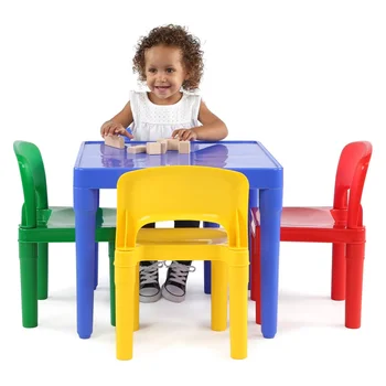 Набор столов и стульев для малышей из 5 предметов-начальный Набор столов и стульев для малышей из 5 предметов-начальный 0
