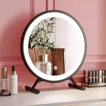 Настольное зеркало для девочек, Эстетические предметы для переодевания, Корейское Зеркало для туалета, душа, Стол, Круглый, для украшения дома Specchio