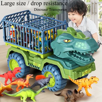 Негабаритный динозавр, инженерный детский игрушечный автомобиль, костюм для мальчика, головоломка, тираннозавр, экскаватор, автомобильный кран, устойчивость к падению