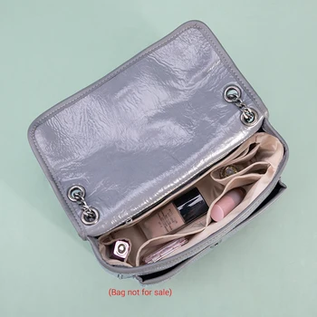 Нейлоновая сумка-органайзер с карманами на молнии, мягкий легкий идеальный кошелек, внутренняя сумка, подходящая для размера Y, S, L 22 28, Niki Bag Liner