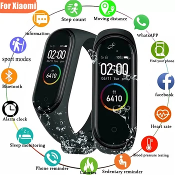 Новые Смарт-часы M4 для мужчин и женщин, спортивные, для отслеживания фитнеса, смарт-браслет, часы для измерения артериального давления, пульсометр, часы для Xiaomi IOS