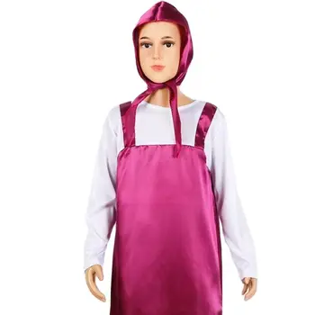 Оригинальный костюм Маши на Хэллоуин, нарядные детские платья для девочек