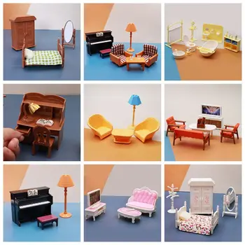 Подарочная модель сцены, Мини-игрушки, Сказочный сад, Микроландшафтный Игровой дом, Миниатюрный набор мебели, Аксессуары для Кукольного домика