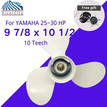 Подвесной Пропеллер для Yamaha 20hp 25hp 30hp F25 9 7/8 *10 1/2 Лодочный Винт Из алюминиевого Сплава с 3 Лопастями и 10 Шлицами Судовой двигатель